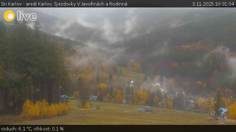 Ski Karlov - areál Karlov - Sjezdovky V Javořinách a Rodinná - 3.11.2025 v 10:31