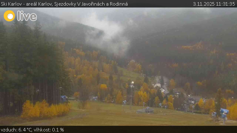 Ski Karlov - areál Karlov - Sjezdovky V Javořinách a Rodinná - 3.11.2025 v 11:31