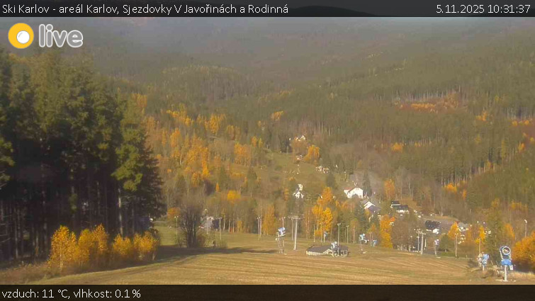 Ski Karlov - areál Karlov - Sjezdovky V Javořinách a Rodinná - 5.11.2025 v 10:31