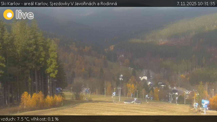 Ski Karlov - areál Karlov - Sjezdovky V Javořinách a Rodinná - 7.11.2025 v 10:31
