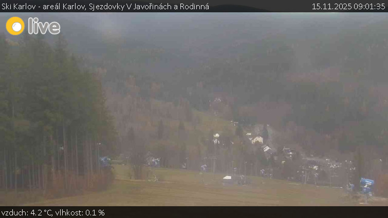 Ski Karlov - areál Karlov - Sjezdovky V Javořinách a Rodinná - 15.11.2025 v 09:01