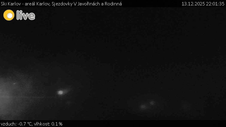 Ski Karlov - areál Karlov - Sjezdovky V Javořinách a Rodinná - 13.12.2025 v 22:01