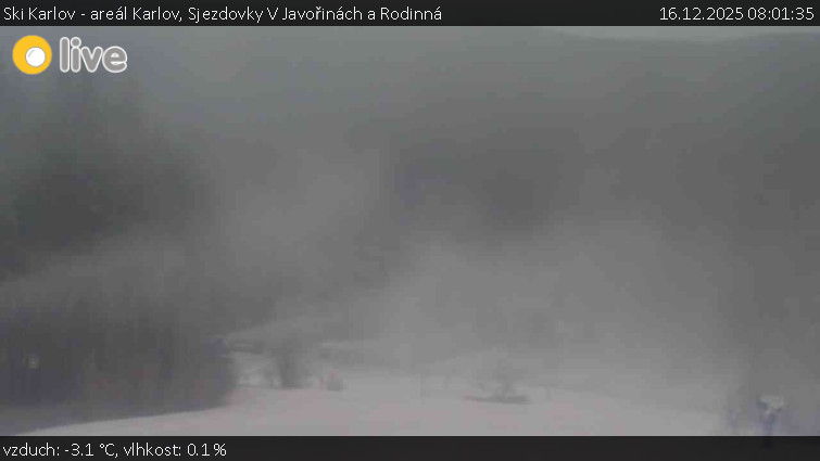 Ski Karlov - areál Karlov - Sjezdovky V Javořinách a Rodinná - 16.12.2025 v 08:01