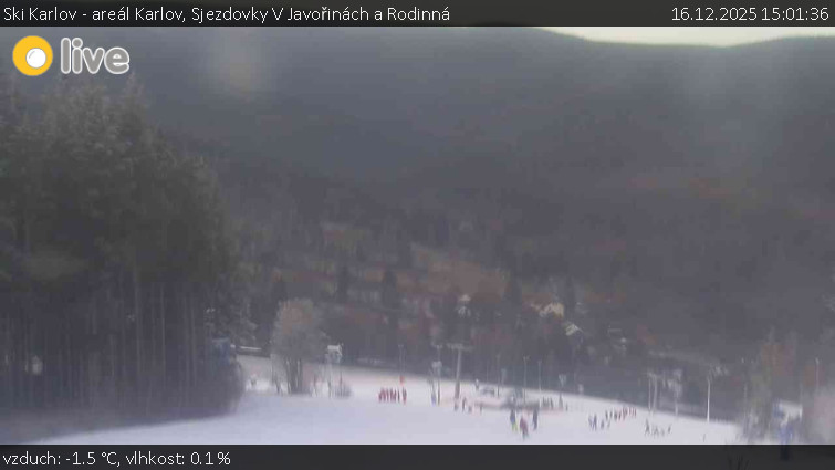 Ski Karlov - areál Karlov - Sjezdovky V Javořinách a Rodinná - 16.12.2025 v 15:01