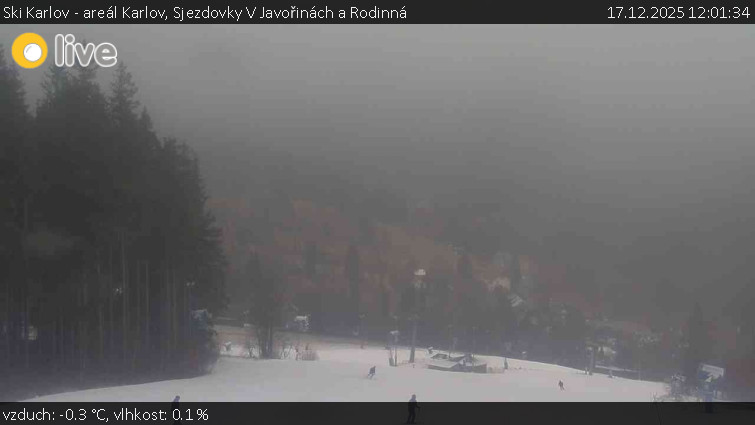 Ski Karlov - areál Karlov - Sjezdovky V Javořinách a Rodinná - 17.12.2025 v 12:01