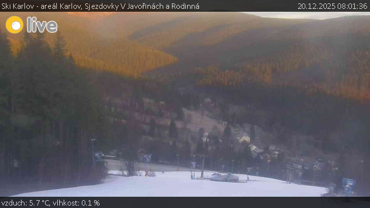 Ski Karlov - areál Karlov - Sjezdovky V Javořinách a Rodinná - 20.12.2025 v 08:01