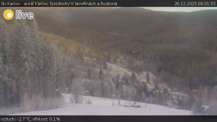Ski Karlov - areál Karlov - Sjezdovky V Javořinách a Rodinná - 26.12.2025 v 08:31