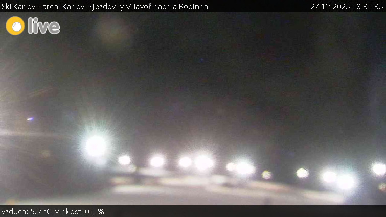 Ski Karlov - areál Karlov - Sjezdovky V Javořinách a Rodinná - 27.12.2025 v 18:31