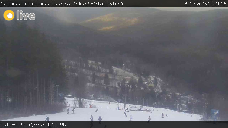 Ski Karlov - areál Karlov - Sjezdovky V Javořinách a Rodinná - 28.12.2025 v 11:01
