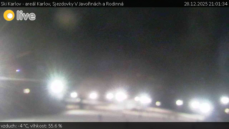 Ski Karlov - areál Karlov - Sjezdovky V Javořinách a Rodinná - 28.12.2025 v 21:01