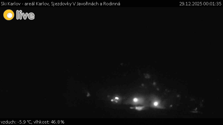 Ski Karlov - areál Karlov - Sjezdovky V Javořinách a Rodinná - 29.12.2025 v 00:01