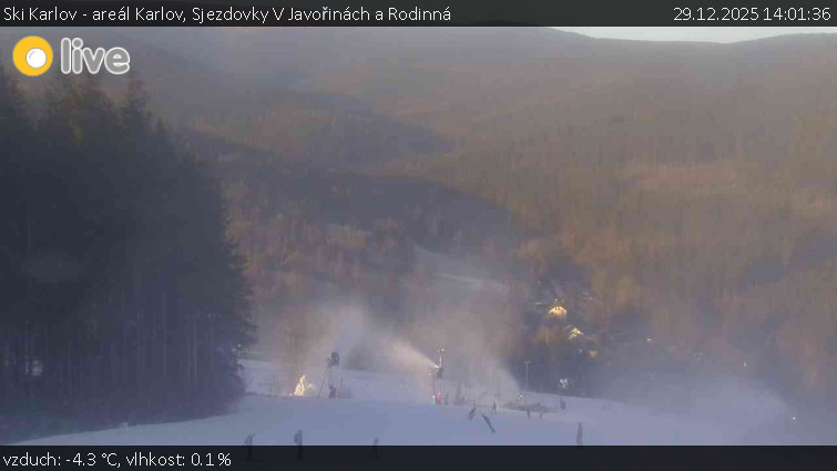 Ski Karlov - areál Karlov - Sjezdovky V Javořinách a Rodinná - 29.12.2025 v 14:01
