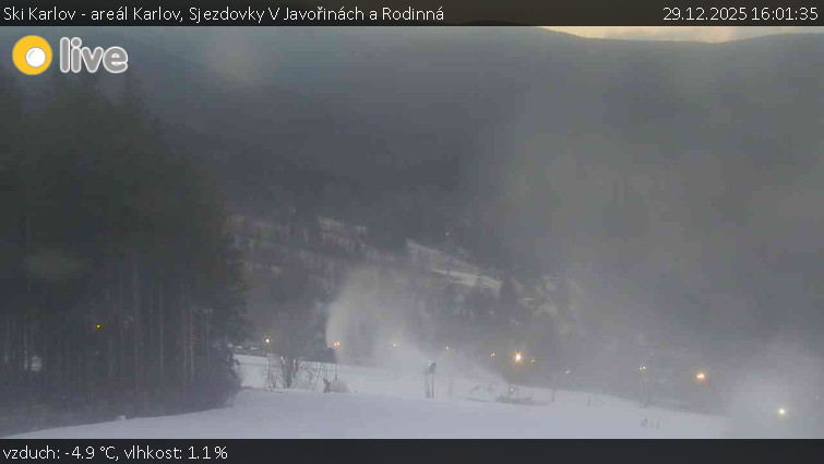 Ski Karlov - areál Karlov - Sjezdovky V Javořinách a Rodinná - 29.12.2025 v 16:01