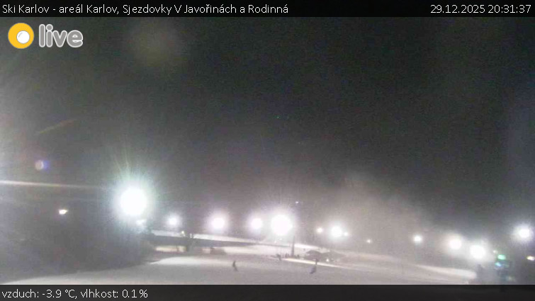 Ski Karlov - areál Karlov - Sjezdovky V Javořinách a Rodinná - 29.12.2025 v 20:31