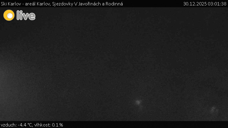 Ski Karlov - areál Karlov - Sjezdovky V Javořinách a Rodinná - 30.12.2025 v 03:01
