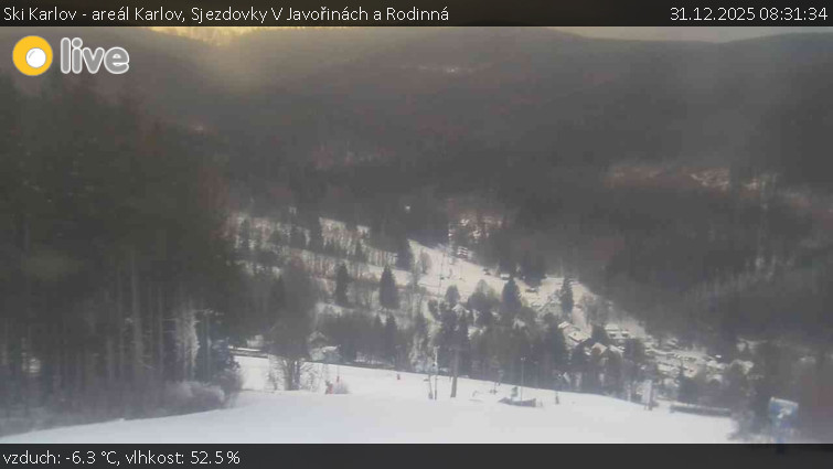 Ski Karlov - areál Karlov - Sjezdovky V Javořinách a Rodinná - 31.12.2025 v 08:31