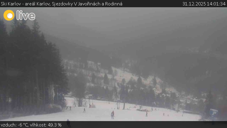 Ski Karlov - areál Karlov - Sjezdovky V Javořinách a Rodinná - 31.12.2025 v 14:01