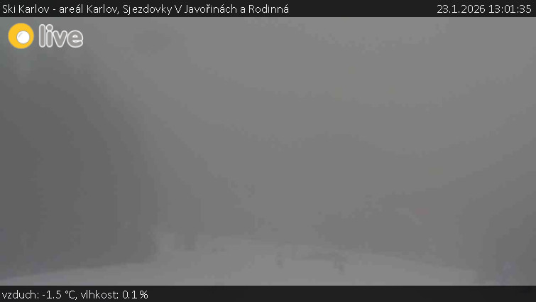 Ski Karlov - areál Karlov - Sjezdovky V Javořinách a Rodinná - 23.1.2026 v 13:01