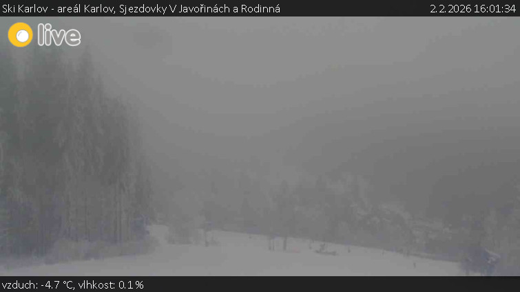 Ski Karlov - areál Karlov - Sjezdovky V Javořinách a Rodinná - 2.2.2026 v 16:01