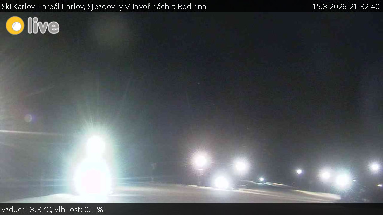 Ski Karlov - areál Karlov - Sjezdovky V Javořinách a Rodinná - 15.3.2026 v 21:32