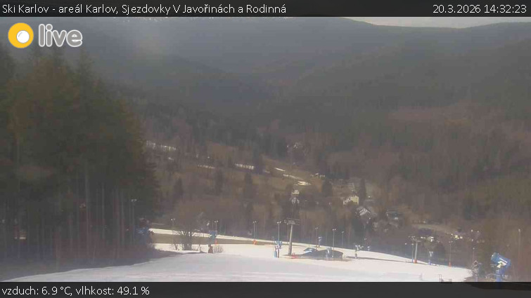Ski Karlov - areál Karlov - Sjezdovky V Javořinách a Rodinná - 20.3.2026 v 14:32