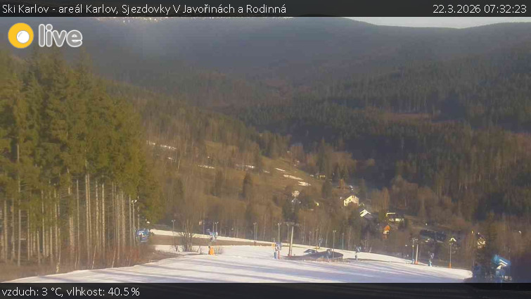 Ski Karlov - areál Karlov - Sjezdovky V Javořinách a Rodinná - 22.3.2026 v 07:32