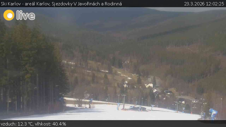 Ski Karlov - areál Karlov - Sjezdovky V Javořinách a Rodinná - 23.3.2026 v 12:02