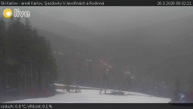 Ski Karlov - areál Karlov - Sjezdovky V Javořinách a Rodinná - 26.3.2026 v 09:32