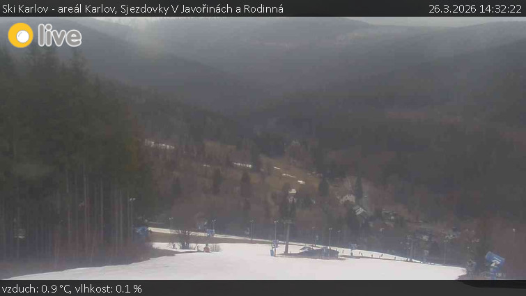 Ski Karlov - areál Karlov - Sjezdovky V Javořinách a Rodinná - 26.3.2026 v 14:32