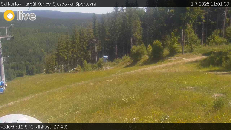 Ski Karlov - areál Karlov - Sjezdovka Sportovní - 1.7.2025 v 11:01 Ski Karlov - areál Karlov - Sjezdovka Sportovní - 1.7.2025 v 11:01