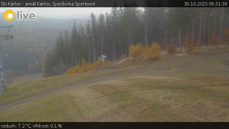 Ski Karlov - areál Karlov - Sjezdovka Sportovní - 30.10.2025 v 06:31