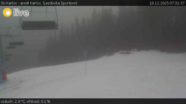 Ski Karlov - areál Karlov - Sjezdovka Sportovní - 19.12.2025 v 07:31