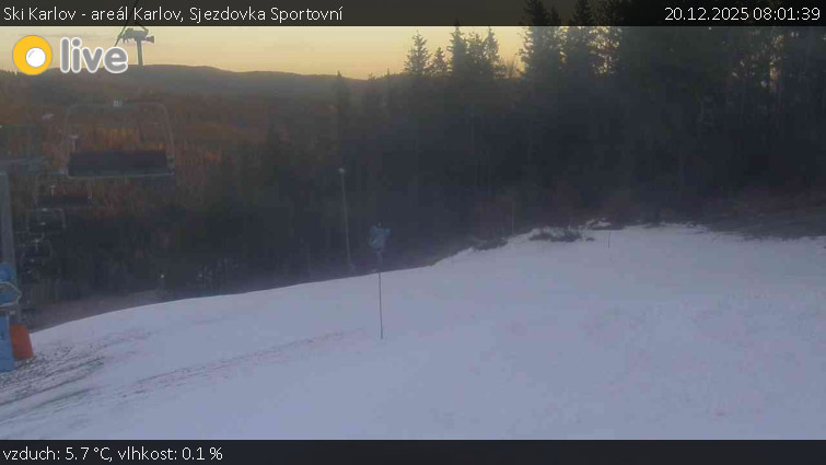 Ski Karlov - areál Karlov - Sjezdovka Sportovní - 20.12.2025 v 08:01