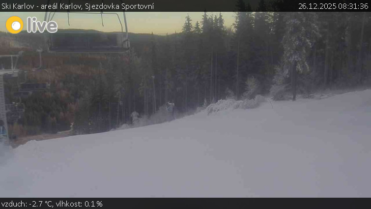 Ski Karlov - areál Karlov - Sjezdovka Sportovní - 26.12.2025 v 08:31