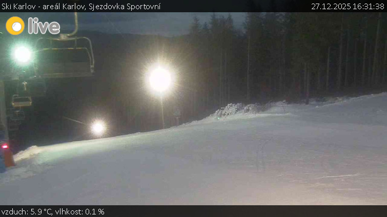 Ski Karlov - areál Karlov - Sjezdovka Sportovní - 27.12.2025 v 16:31