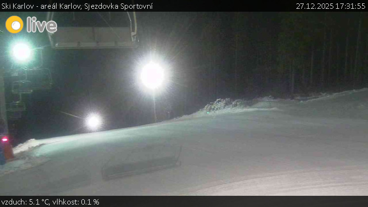 Ski Karlov - areál Karlov - Sjezdovka Sportovní - 27.12.2025 v 17:31