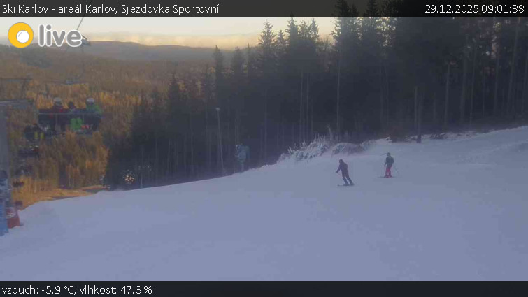 Ski Karlov - areál Karlov - Sjezdovka Sportovní - 29.12.2025 v 09:01
