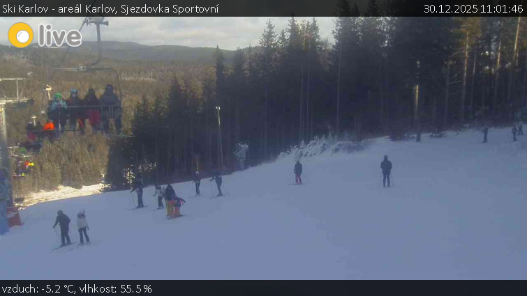 Ski Karlov - areál Karlov - Sjezdovka Sportovní - 30.12.2025 v 11:01