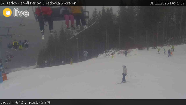 Ski Karlov - areál Karlov - Sjezdovka Sportovní - 31.12.2025 v 14:01