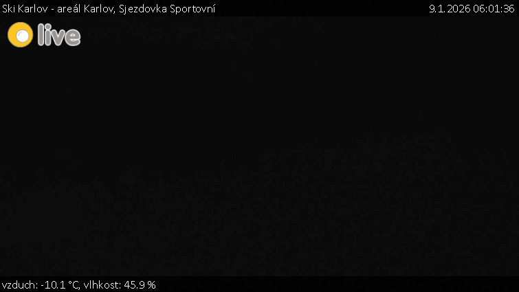 Ski Karlov - areál Karlov - Sjezdovka Sportovní - 9.1.2026 v 06:01
