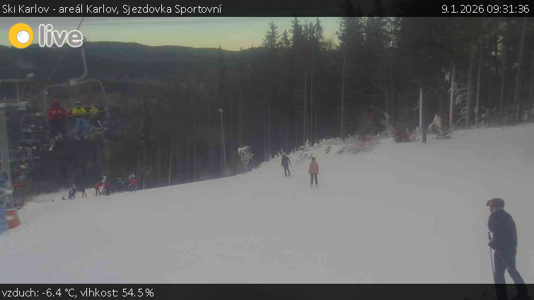 Ski Karlov - areál Karlov - Sjezdovka Sportovní - 9.1.2026 v 09:31