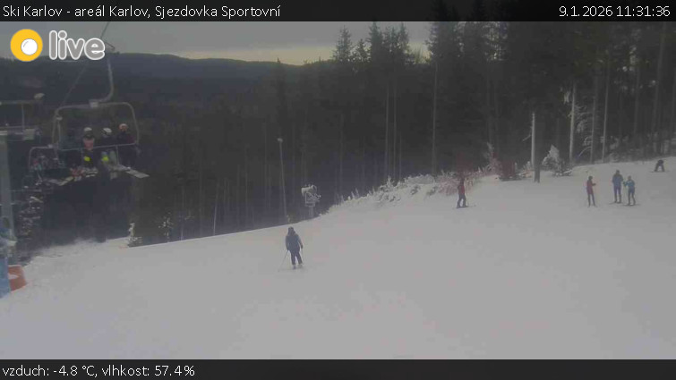 Ski Karlov - areál Karlov - Sjezdovka Sportovní - 9.1.2026 v 11:31