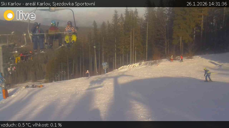 Ski Karlov - areál Karlov - Sjezdovka Sportovní - 26.1.2026 v 14:31
