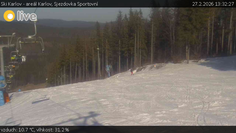 Ski Karlov - areál Karlov - Sjezdovka Sportovní - 27.2.2026 v 13:32