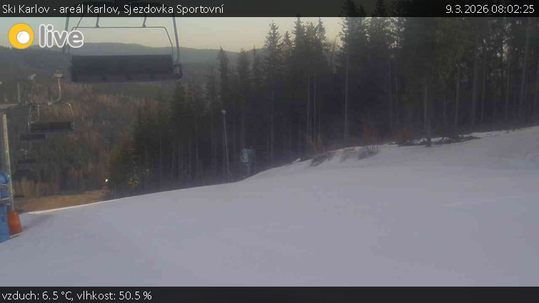 Ski Karlov - areál Karlov - Sjezdovka Sportovní - 9.3.2026 v 08:02