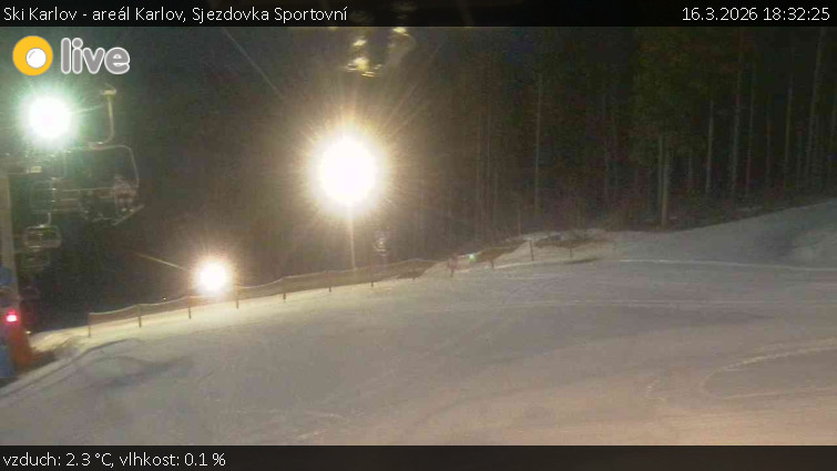 Ski Karlov - areál Karlov - Sjezdovka Sportovní - 16.3.2026 v 18:32