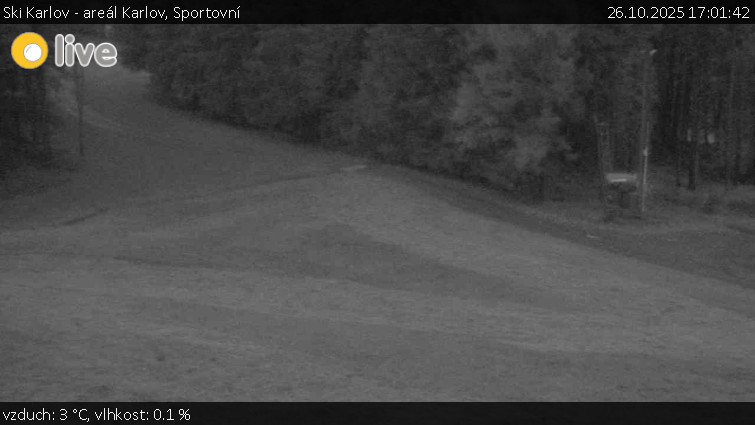Ski Karlov - areál Karlov - Sportovní - 26.10.2025 v 17:01 Ski Karlov - areál Karlov - Sportovní - 26.10.2025 v 17:01