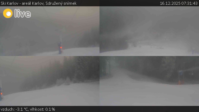 Ski Karlov - areál Karlov - Sdružený snímek - 16.12.2025 v 07:31