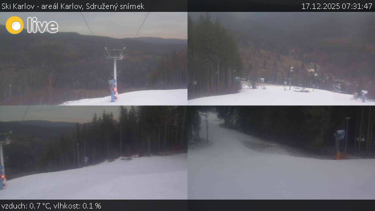 Ski Karlov - areál Karlov - Sdružený snímek - 17.12.2025 v 07:31