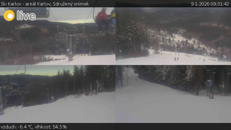 Ski Karlov - areál Karlov - Sdružený snímek - 9.1.2026 v 09:31